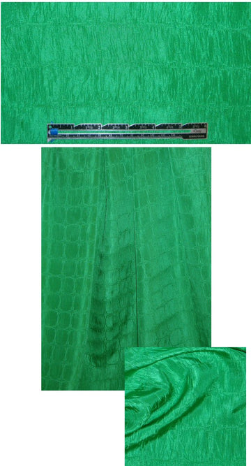 French textured silk cloque - emerald 1.75 yd