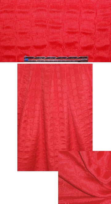 French textured silk cloque - rouge