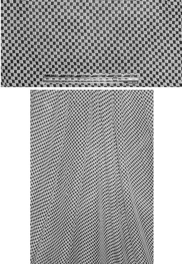 Anne K1ein black white mini checker silk .875 yds