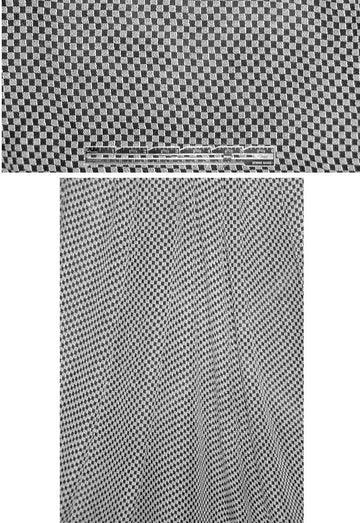 Anne K1ein black white mini checker silk