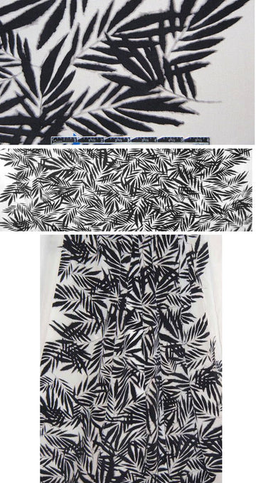 Akik0 leafy silhouette print silk crepe de chine