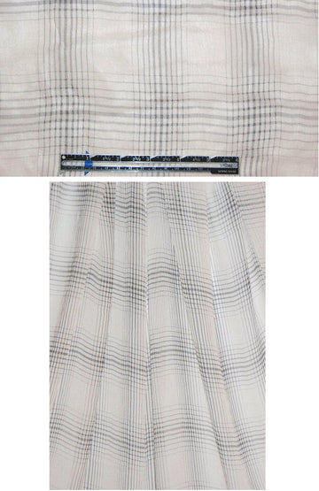Anne K1ein crinkle silk sheer cool plaid