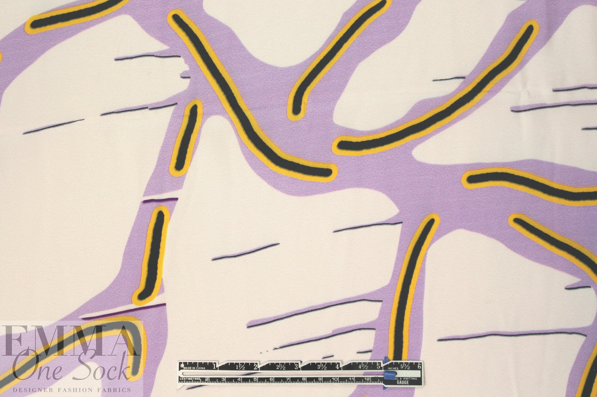 CA designer surreal shapes silk charmeuse