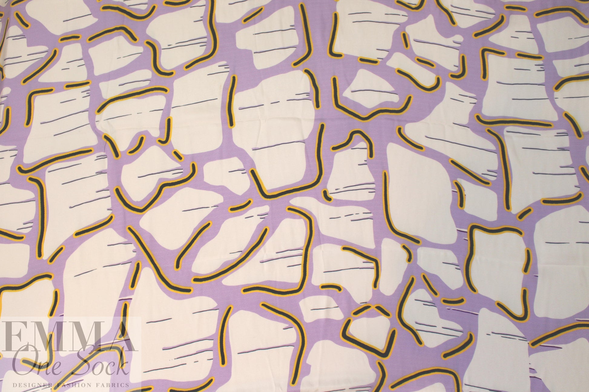 CA designer surreal shapes silk charmeuse