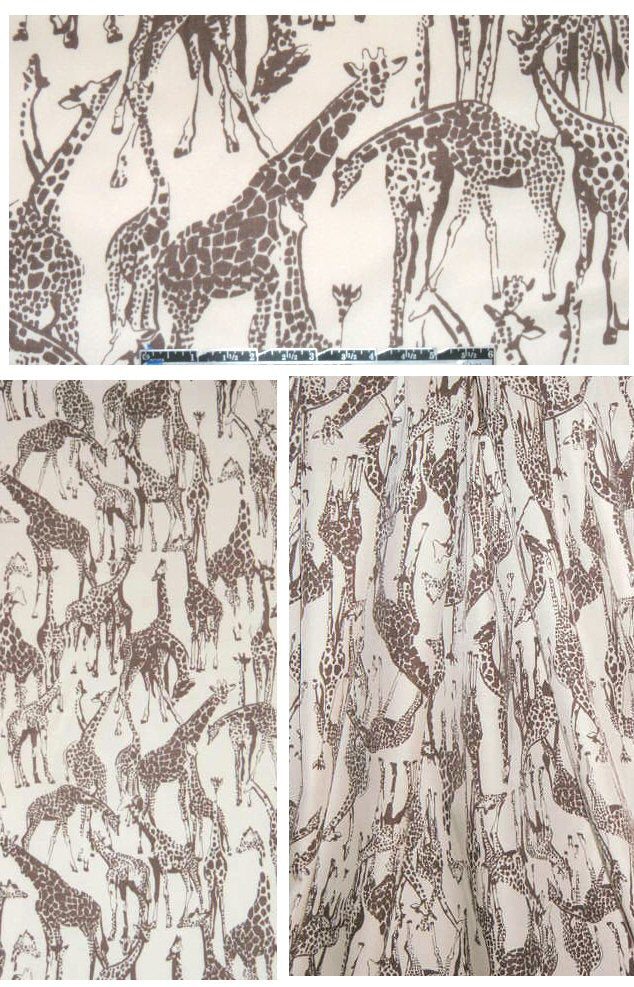 C0rey Lynn giraffes silk twill