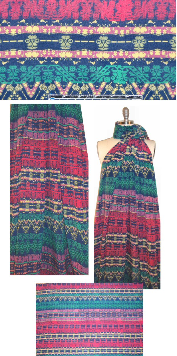 CA designer totem stripe graphic silk CDC
