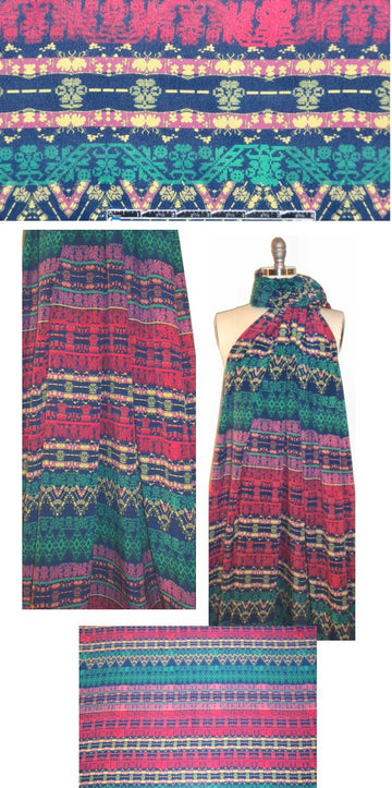 CA designer totem stripe graphic silk CDC