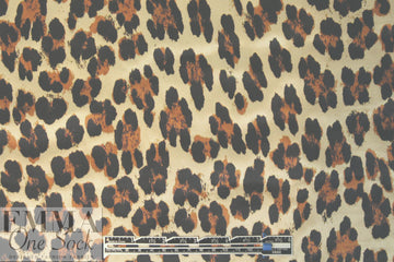Italian stretch silk charmeuse - leopard print