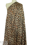 Italian stretch silk charmeuse - leopard print