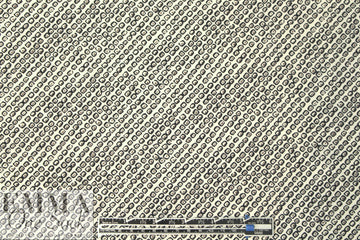 NY designer black/alabaster little graphic silk CDC 1.125 yds
