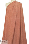NY designer cinnamon/ivory little graphic silk CDC