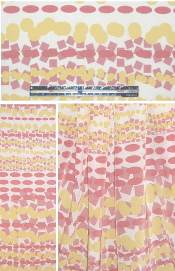 C0rey Lynn mauve/lemon silk crepe de chine 1.75 yds