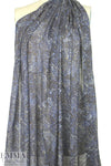 Carmen Marc Va1vo intricate layers silk chiffon 1.33 yds