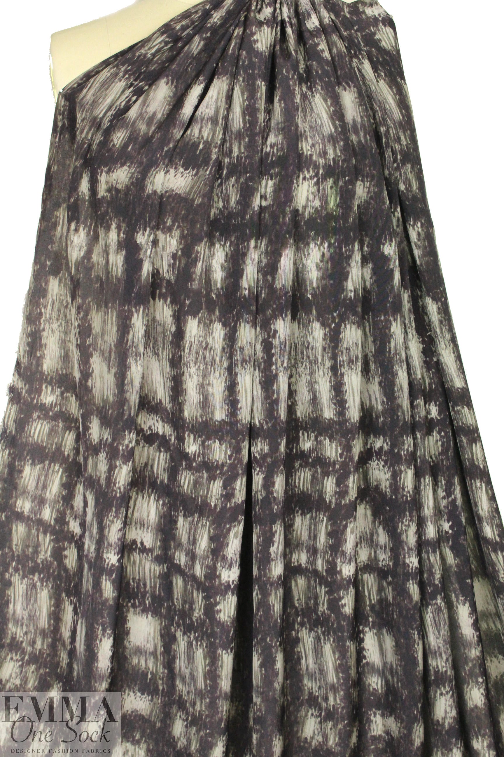 Carmen Marc Va1vo edgy grid silk crepe de chine