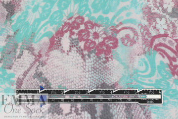 CA designer 'python lace' silk chiffon 1.875 yd