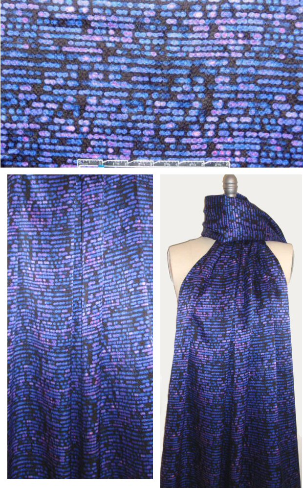 DKNY indigo lights hammered silk