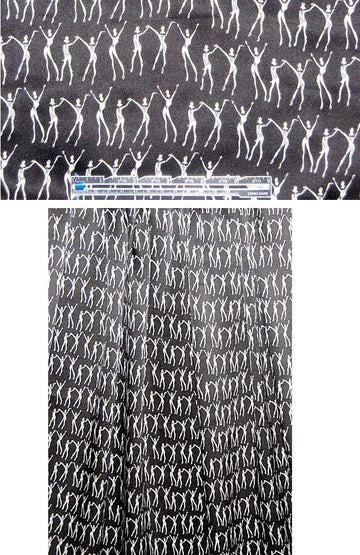 David M. 'Chorus Line' silk charmeuse - black/white 1.375 yd