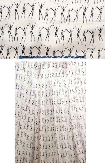 David M. 'Chorus Line' silk charmeuse - white/black