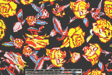 famous designer edgy floral no.1 silk blouseweight