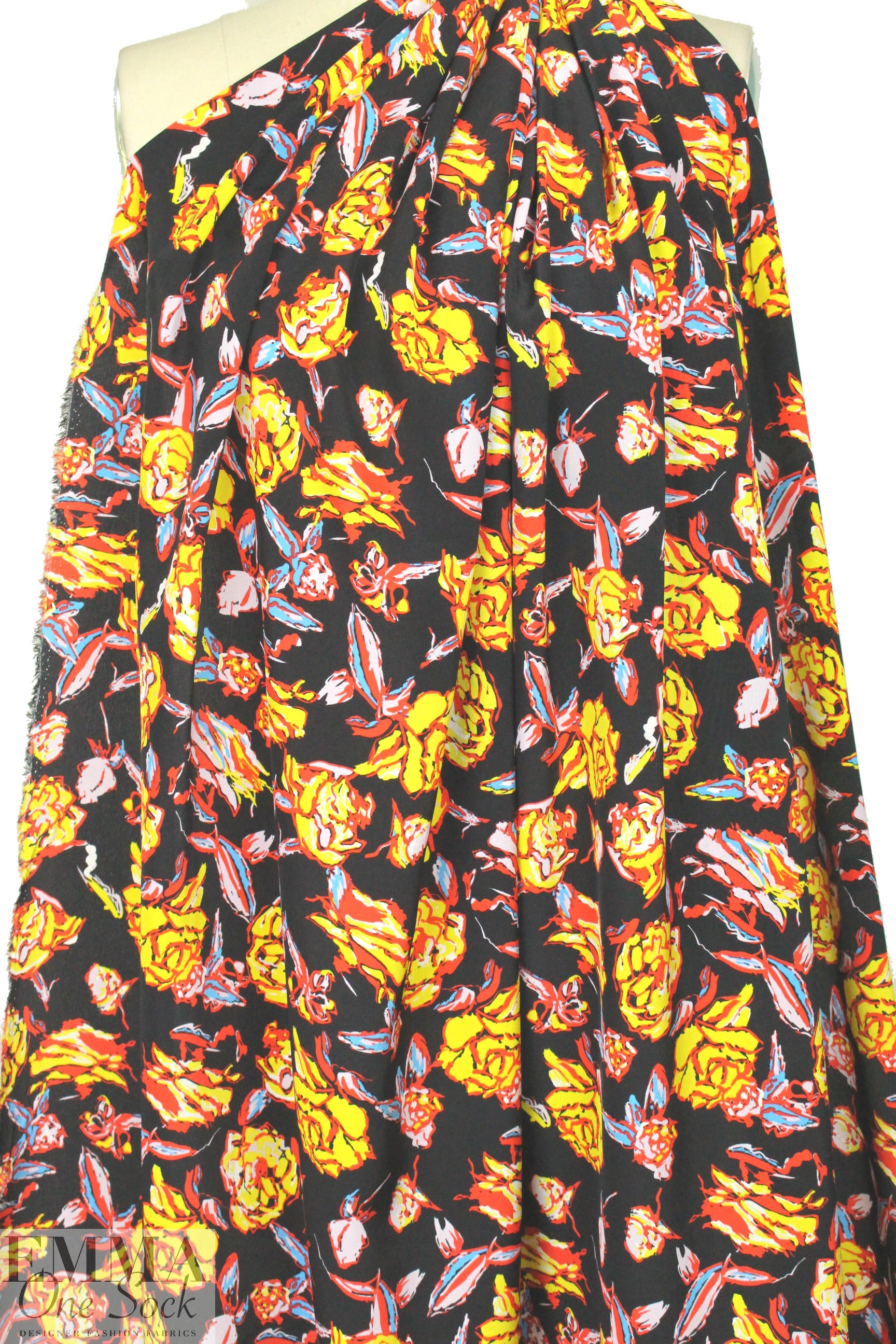 famous designer edgy floral no.1 silk blouseweight