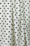 famous designer ikat silk jacquard - black on white 1.375 yds