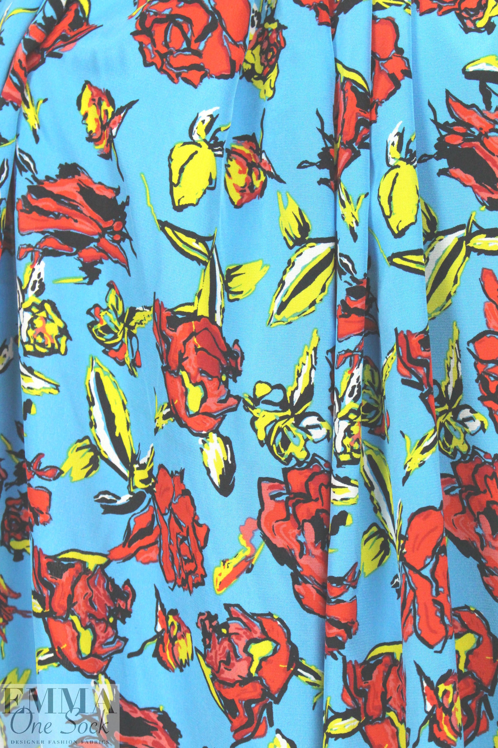 famous designer edgy floral no.2 silk blouseweight