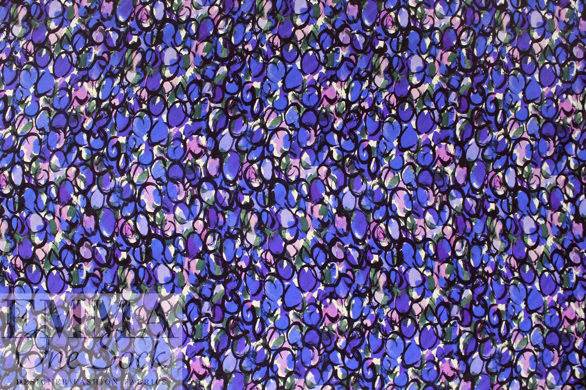 Italian Ba1enciaga signed, printed silk jacquard  .75 yds