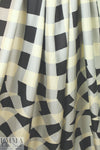 Italian panel silk twill **FLAW** - 'gingham warp' 1.3 yds