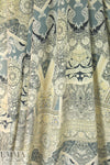 Italian Etr0 silk blouseweight - gray/buttercream 1 yard