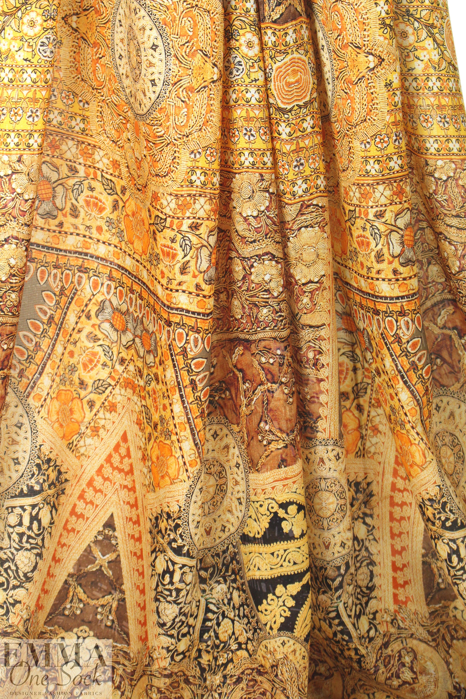 Italian Etr0 silk blouseweight - bronze/spice .75 yds