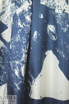 Italian panel silk twill woven - blue bonsai 2 yds (one panel)
