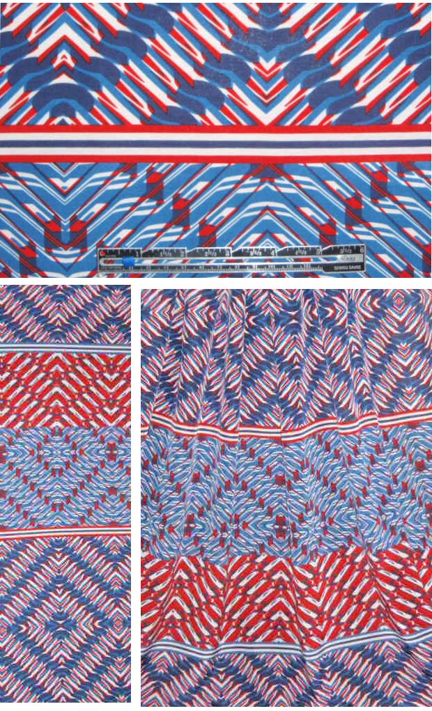 CA designer silk/cotton diamond graphic woven 1.125 yds