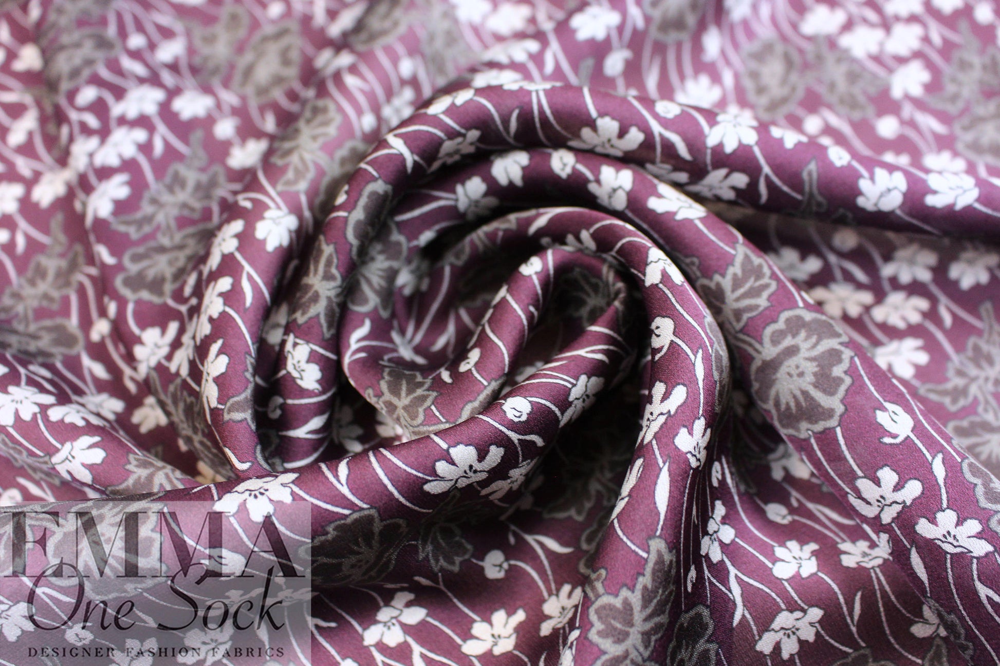 Italian plum meadow refined silk blouseweight woven 1.25 yds