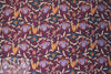 Italian plum/wisteria, orange floral print 4-ply silk