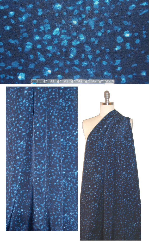 H@ute Hippie dotty blues silk blouseweight