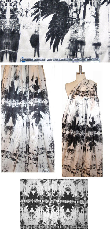 H@ute Hippie rorschach panel silk charmeuse