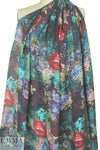 Italian evening blossoms silk crepe
