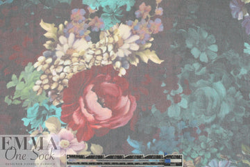 Italian evening blossoms silk chiffon