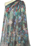 Italian evening blossoms silk chiffon