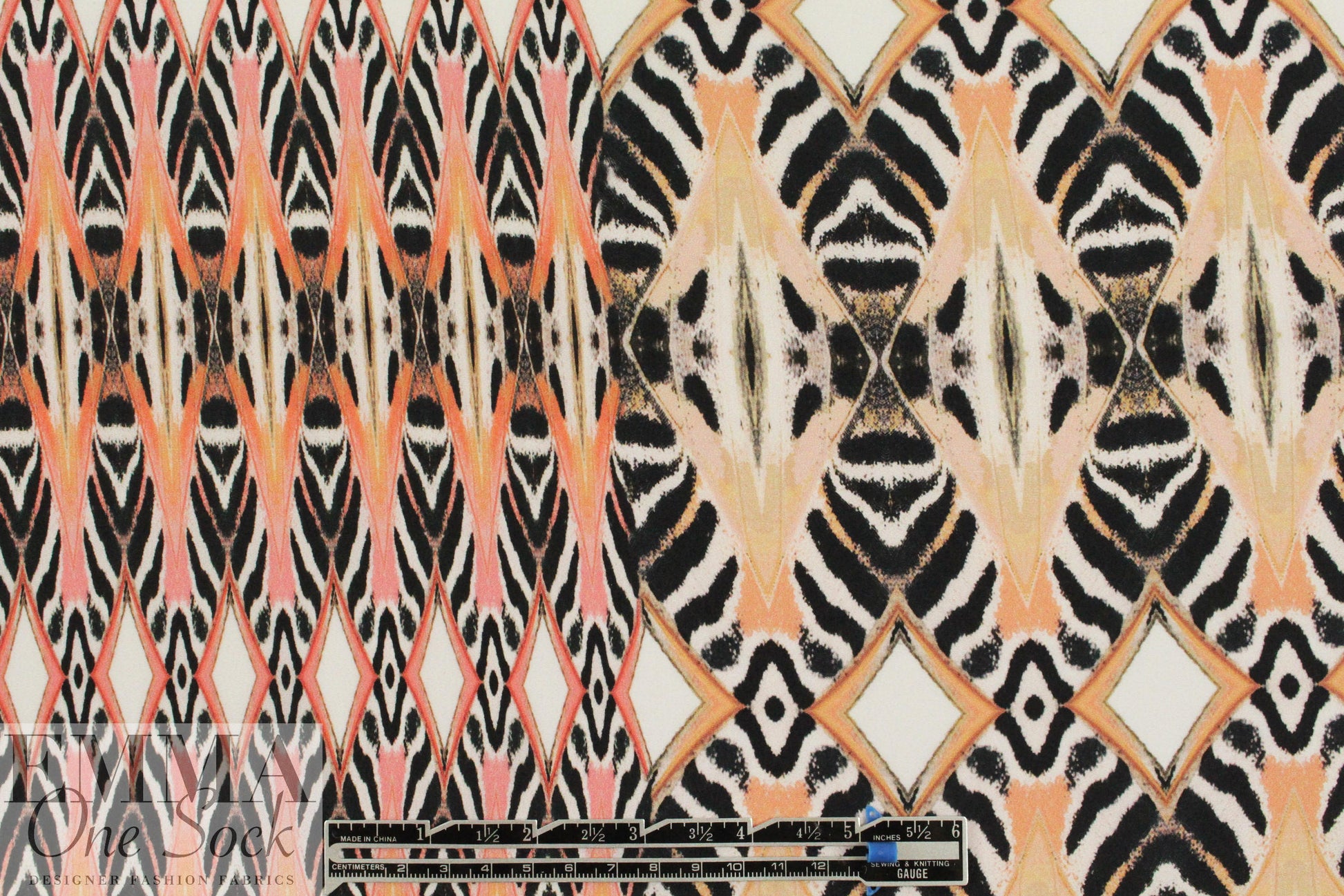 Italian primal graphic duo silk blouseweight
