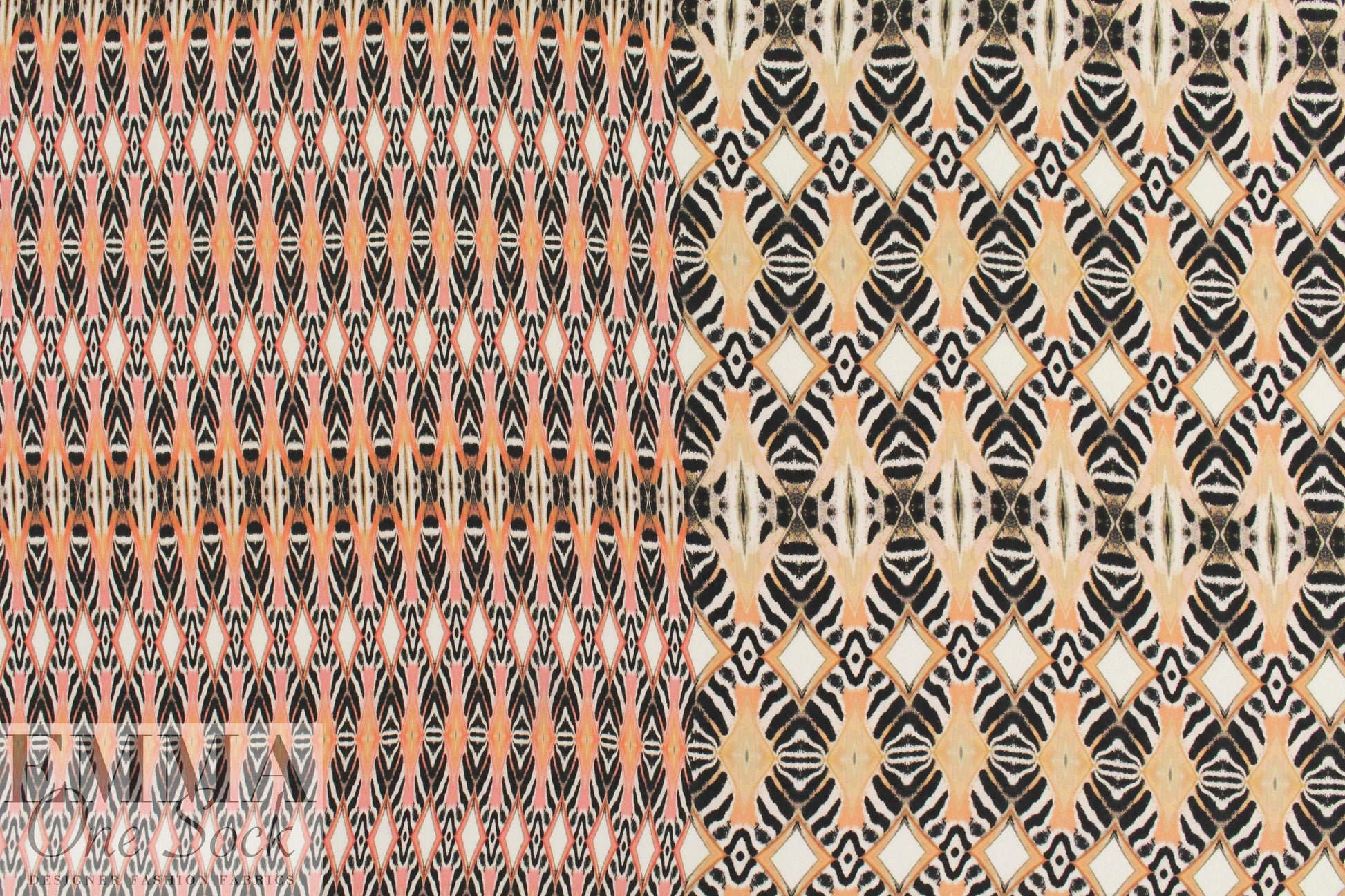 Italian primal graphic duo silk blouseweight 1.375 yds