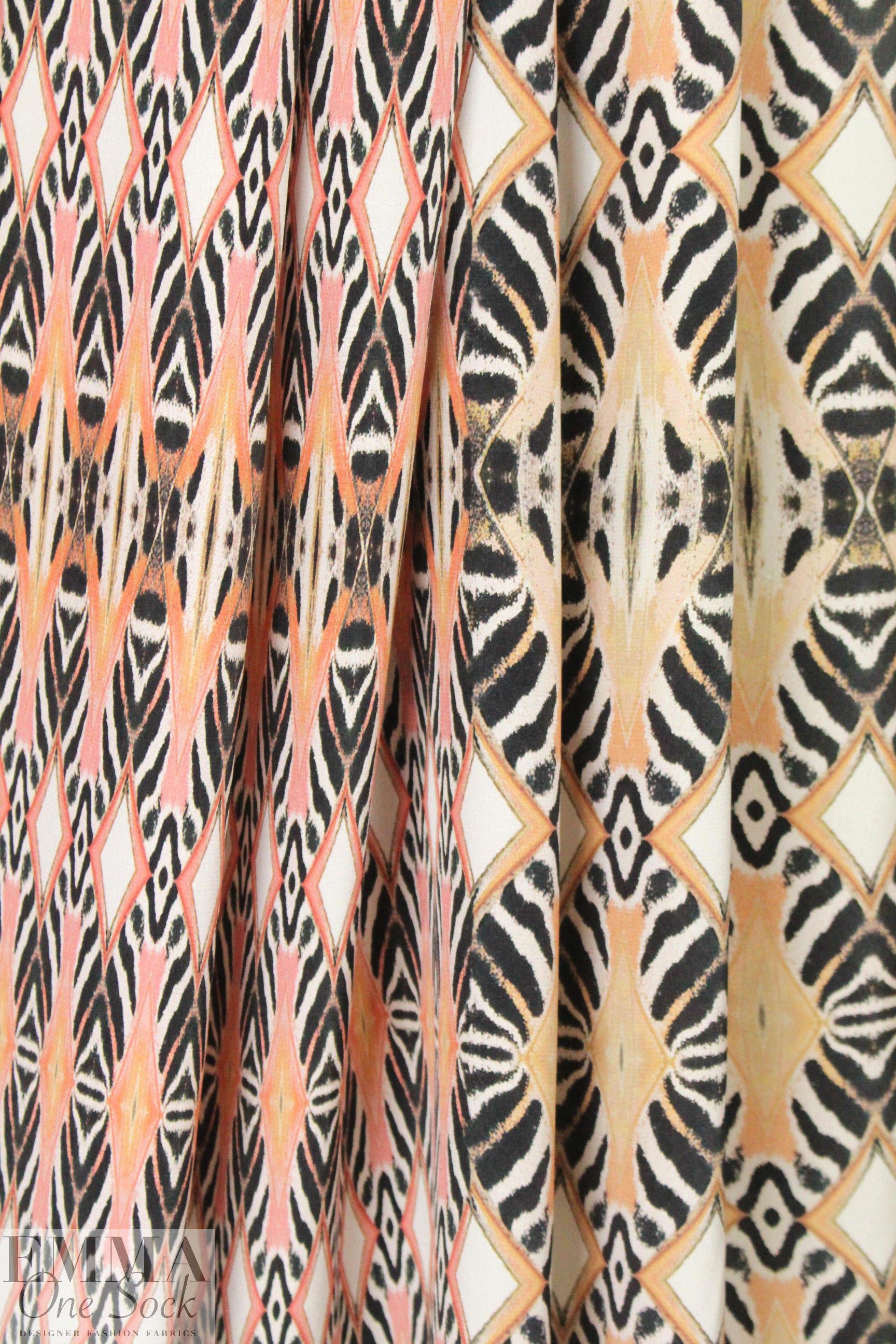 Italian primal graphic duo silk blouseweight