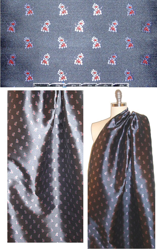 J. Crew silk jacquard brocade - flower motif