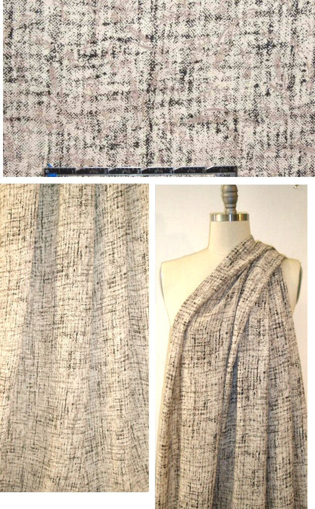 0yako crosshatch abstract rayon blouseweight 1.25 yd