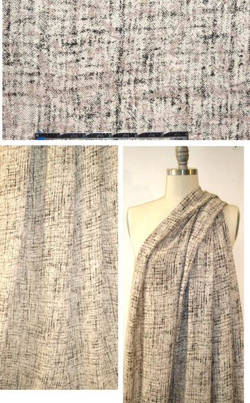 0yako crosshatch abstract rayon blouseweight 1.25 yd
