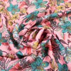 Johnny W@s 'floral on pink' printed silk voile 1.25 yds