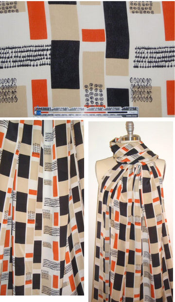 Jas0n Wu silk blouseweight - tangerine retro