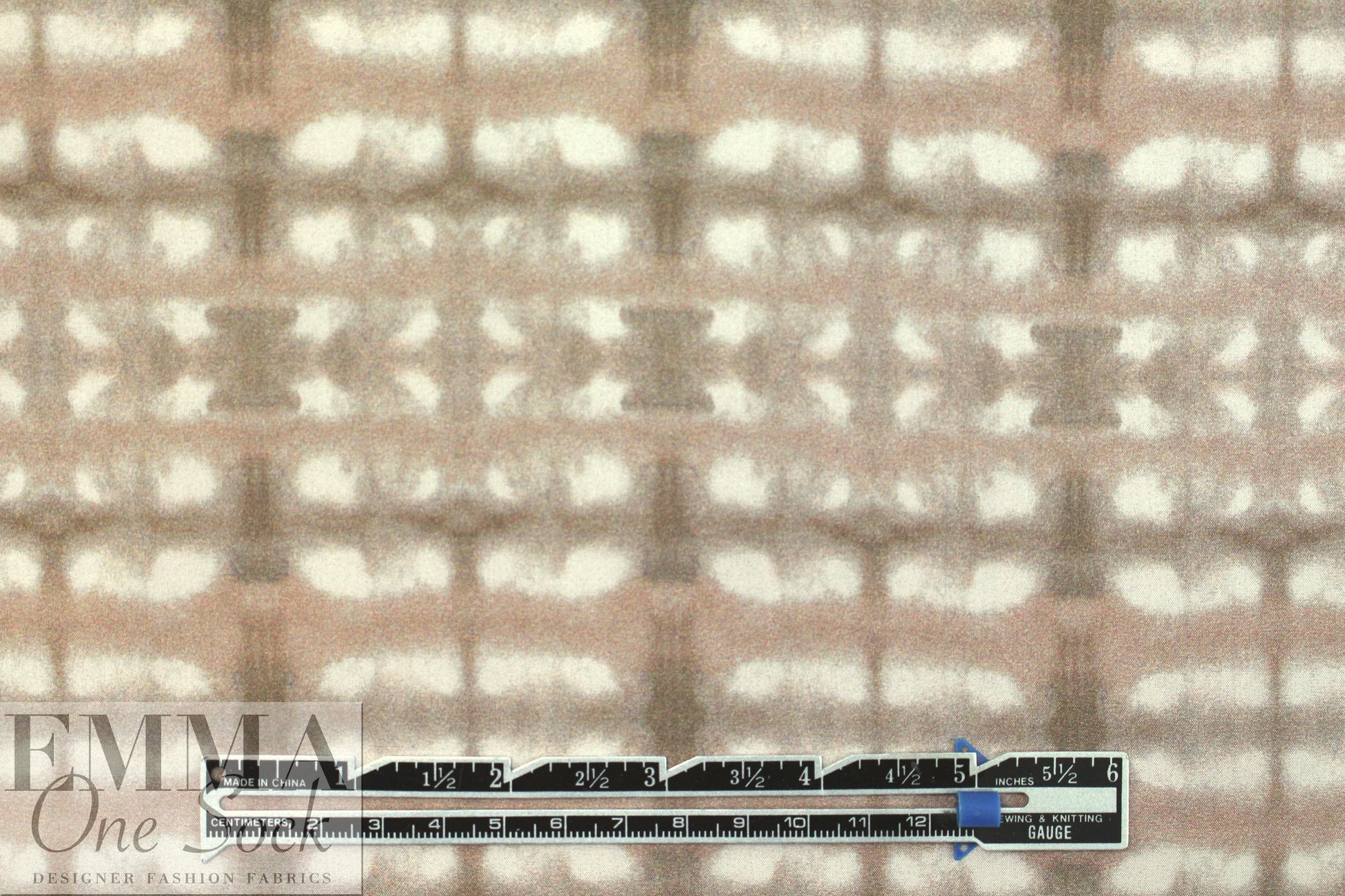 CA designer egdy grid neutrals silk crepe de chine .75 yds