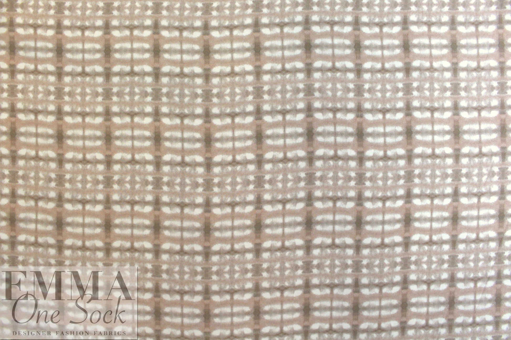 CA designer egdy grid neutrals silk crepe de chine