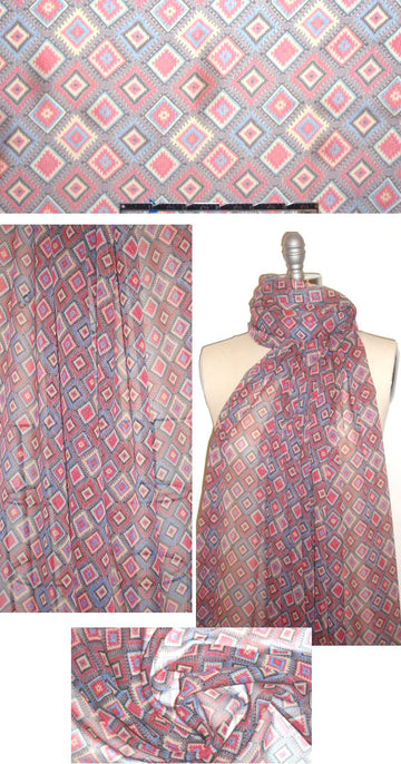 Italian silk chiffon - southwest graphic 1.625 yd